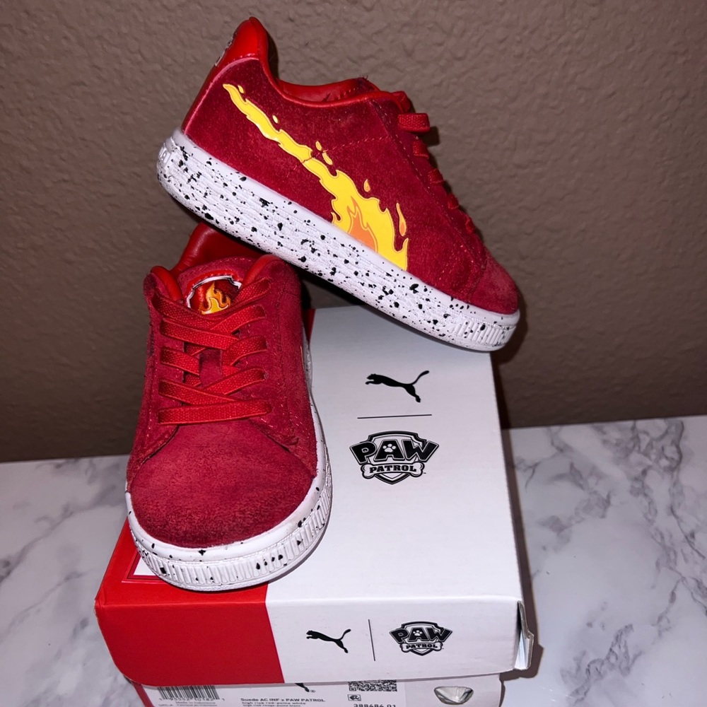 Puma Paw Patrol Red Toddler Size 6